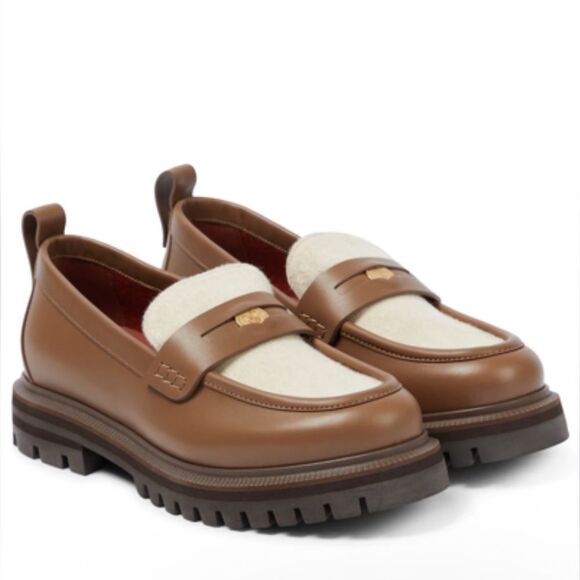 NEW Loro Piana Lomond Penny Loafers Autumn Chestnut Natu - Picture 14 of 14